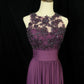 Elegant Prom Dress Crew Neck Pleated Backless Formal Gown Evening Dress Gala Dress     D5069