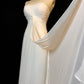 Elegant Prom Dress White Spaghetti Straps Pleated Formal Gown Evening Dress Gala Dress     D5070