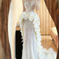 Gorgeous Prom Dress White Sweetheart Flower Pleated Formal Gown Evening Dress Gala Dress     D5071
