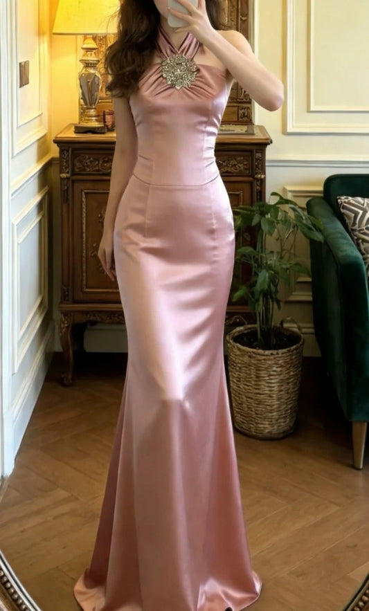 Robe de bal brillante à paillettes et col en cœur, robe de soirée sirène, robe de gala, robe de fête d'anniversaire, D3415