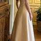 Elegant Prom Dress A Line Square Neck Beading Formal Outfits Gala Gown Evening Dress      D5128