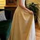 Chic Prom Dress A Line Crew Neck Pleated Gala Gown Formal Outfits Evening Dress Graduation Dress      D5130