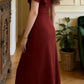 Pretty Prom Dress A Line Wine Red Slit Gala Gown Formal Outfits Evening Dress Graduation Dress      D5132