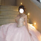 Sparkling Ball Gown Light Pink Sweetheart Tulle Evening Dress Quinceanera Dress 18th Birthday Prom Gown       D5135