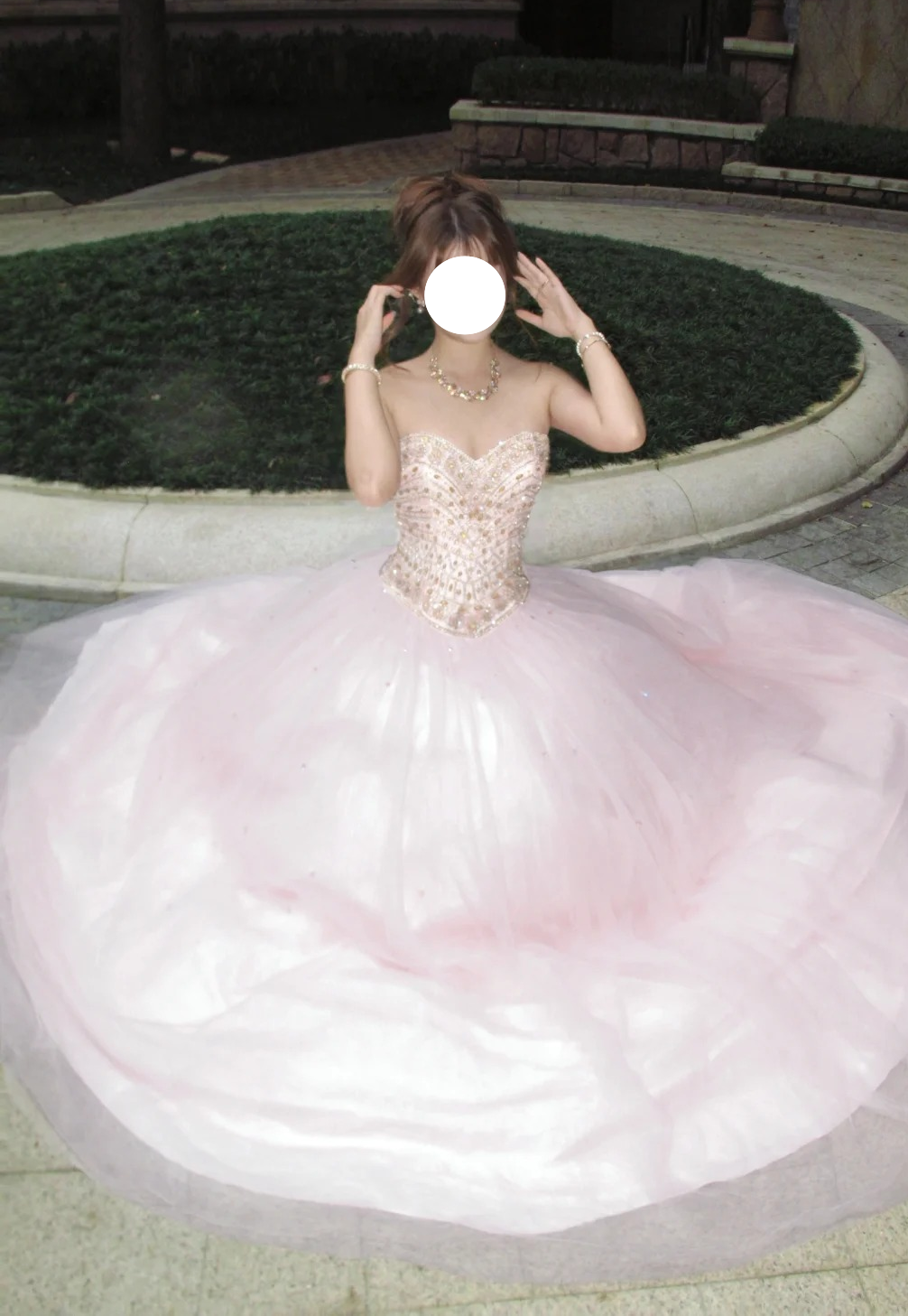 Sparkling Ball Gown Light Pink Sweetheart Tulle Evening Dress Quinceanera Dress 18th Birthday Prom Gown       D5135