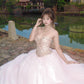 Sparkling Ball Gown Light Pink Sweetheart Tulle Evening Dress Quinceanera Dress 18th Birthday Prom Gown       D5135