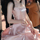 Pretty Ball Gown Light Pink Strapless Beading Pleated Evening Dress Quinceanera Dress 18th Birthday Prom Gown       D5136