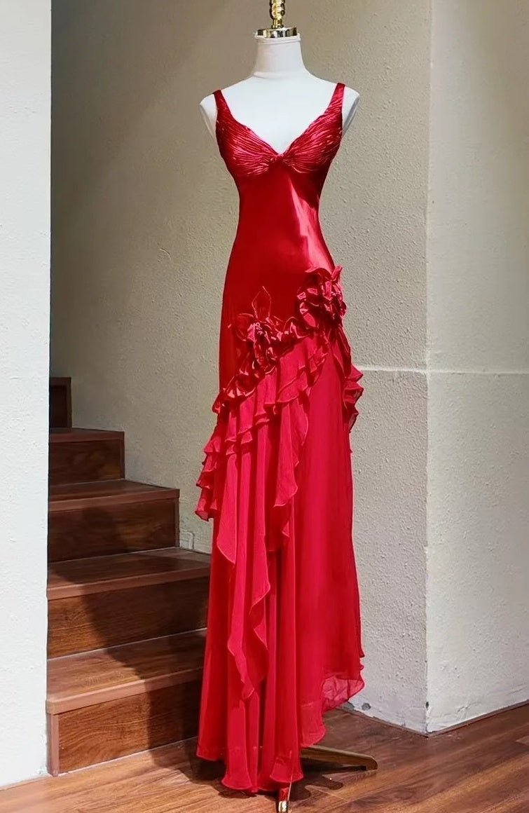 Robe de bal brillante à paillettes et col en cœur, robe de soirée sirène, robe de gala, robe de fête d'anniversaire, D3415