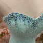 Robe de bal brillante à paillettes et col en cœur, robe de soirée sirène, robe de gala, robe de fête d'anniversaire, D3415