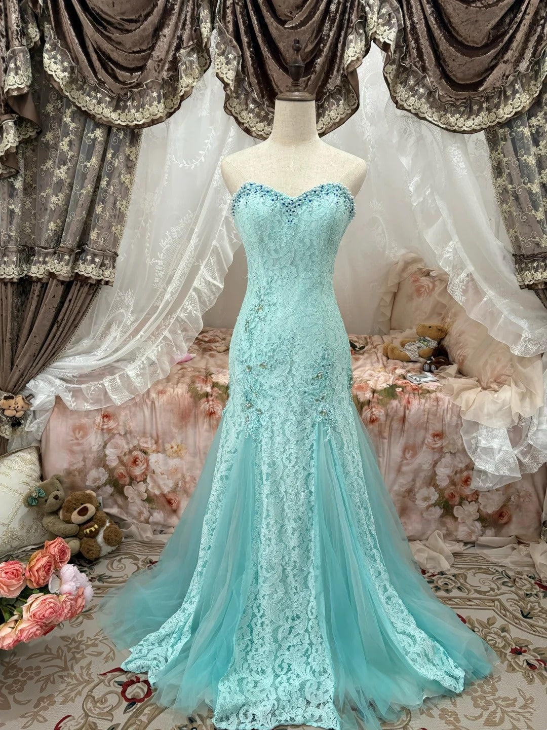 Robe de bal brillante à paillettes et col en cœur, robe de soirée sirène, robe de gala, robe de fête d'anniversaire, D3415