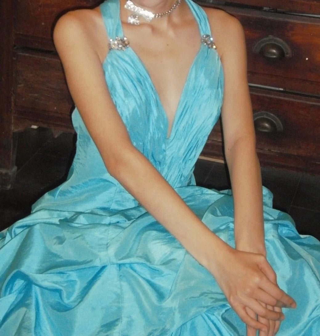Glänzendes Ballkleid mit herzförmigem Pailletten-Meerjungfrauen-Abendkleid, Galakleid, Geburtstagspartykleid, D3415