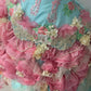 Atemberaubendes hellblaues Abendkleid aus plissiertem Tüll mit V-Ausschnitt, ideal für Quinceañera und Ball (Modell D4654)