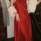 Beauty Prom Dress Satin Halter Gala Gown Evening Dress Graduation Dress     D5165
