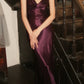 Beauty Prom Dress Satin Spaghetti Straps Gala Gown Fomal Evening Dress Graduation Dress     D5173