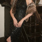 Robe de bal brillante à paillettes et col en cœur, robe de soirée sirène, robe de gala, robe de fête d'anniversaire, D3415