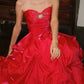 Stunning Prom Dress Red Sweetheart Pleated Gala Gown Fomal Evening Dress Graduation Dress     D5178