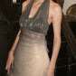 Beauty Prom Dress Ombre Halter Ruffle Gala Gown Fomal Evening Dress Graduation Dress     D5179