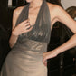 Beauty Prom Dress Ombre Halter Ruffle Gala Gown Fomal Evening Dress Graduation Dress     D5179