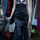 Robe de bal brillante à paillettes et col en cœur, robe de soirée sirène, robe de gala, robe de fête d'anniversaire, D3415