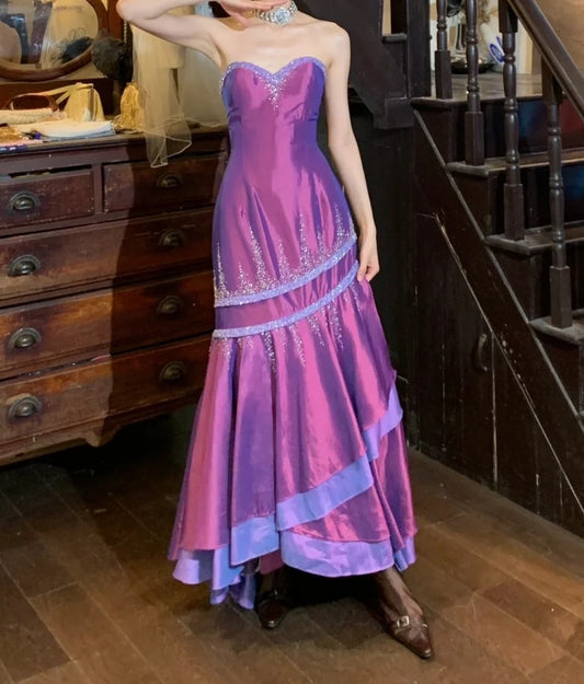 Charming Prom Dress Sweetheart Pleated Mermaid Gala Gown Fomal Evening Dress Graduation Dress     D5193