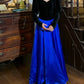 90s Retro Prom Dress A Line V-neck Pleated Gala Gown Evening Dress Formal Dress    D5199
