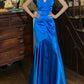 Stunning Prom Dress Royal Blue V-neck Pleated Mermaid Gala Gown Formal Evening Dress 18th Birthday Party Dress    D5200
