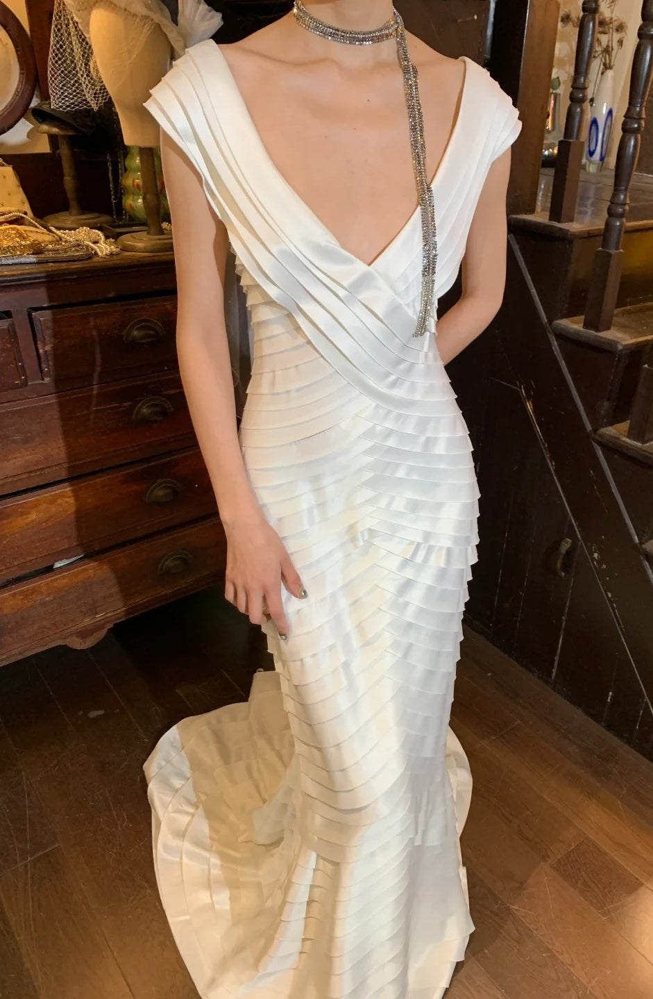 Beauty Brautkleid A-Linie Herzausschnitt Plissee Brautkleid D3302