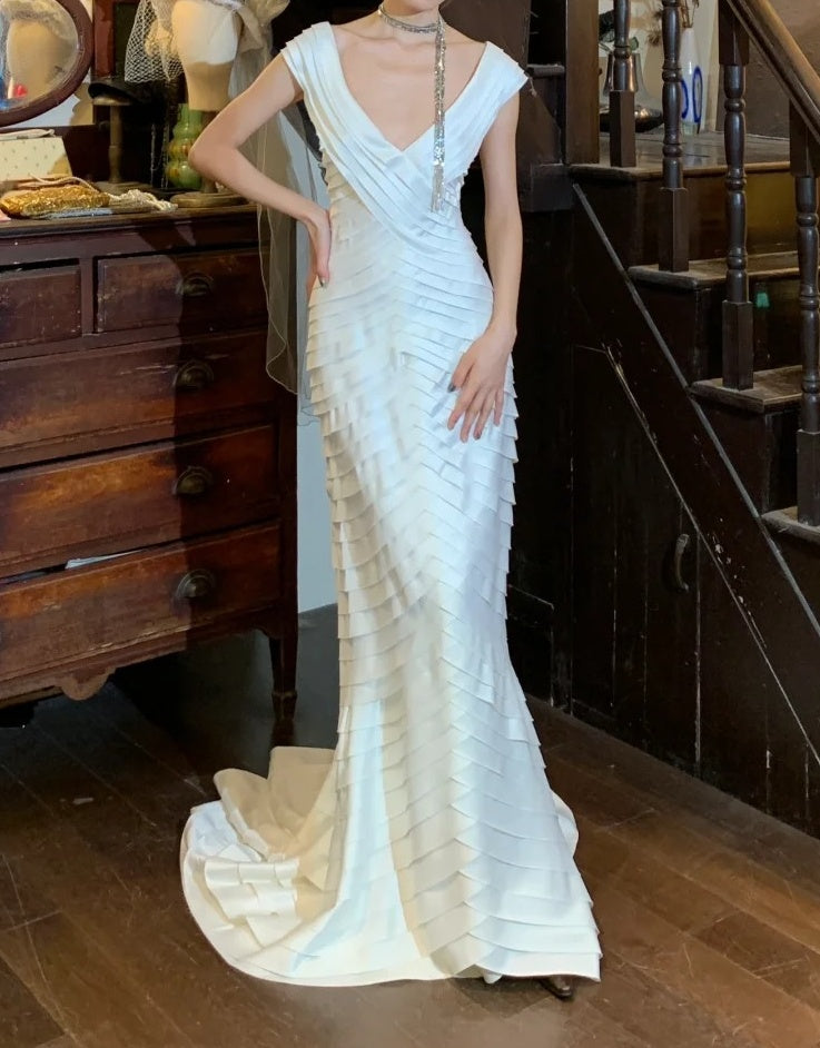 Beauty Brautkleid A-Linie Herzausschnitt Plissee Brautkleid D3302