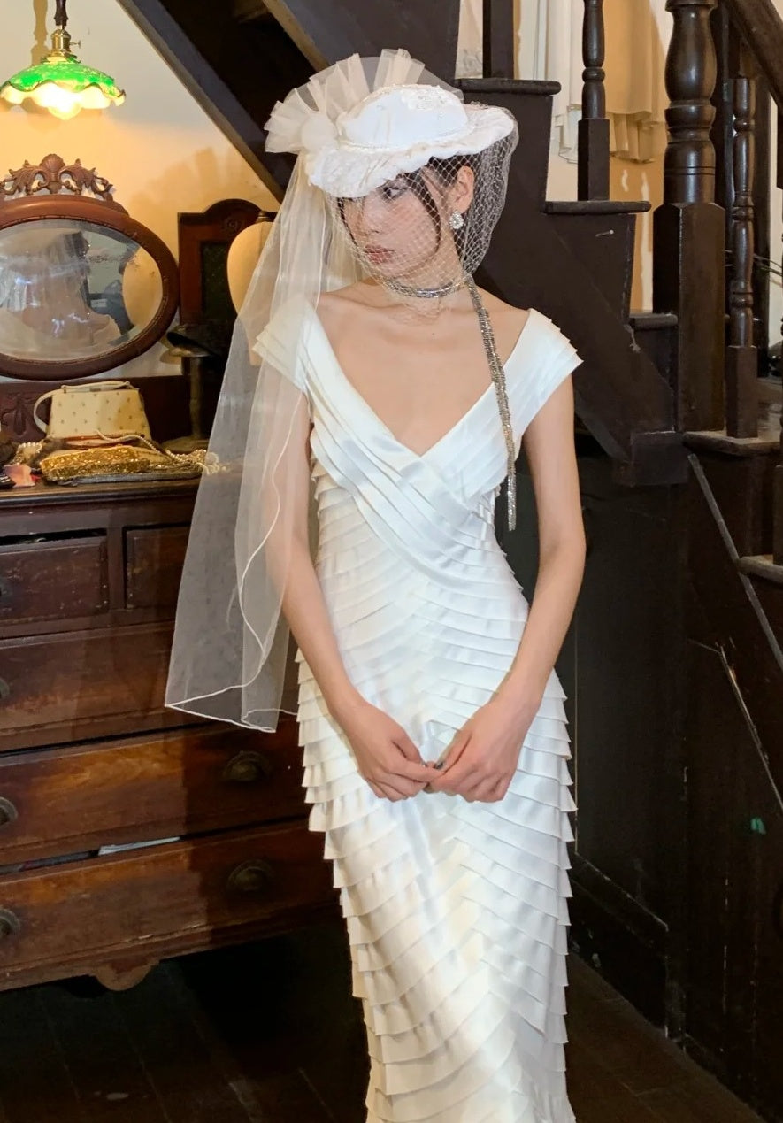 Beauty Brautkleid A-Linie Herzausschnitt Plissee Brautkleid D3302