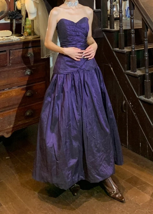 Chic Prom Dress Purple A Line Sweetheart Pleated Gala Gown Formal Evening Dress 18th Graduation Dress    D5212
