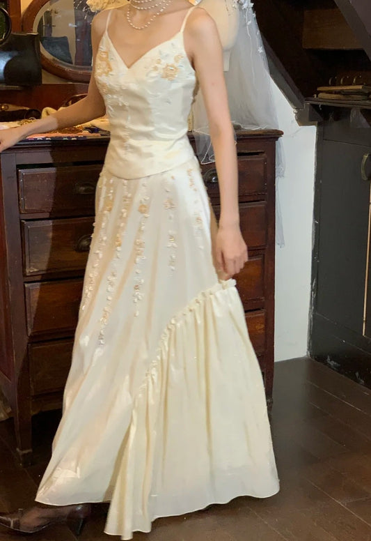 Robe de mariée beauté A-Line, décolleté en cœur, plissée, D3302