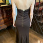 Elegant 90s Prom Dress V-neck Backless Mermaid Gala Gown Formal Evening Dress 18th Birthday Party Dress    D5222