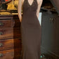 Elegant 90s Prom Dress V-neck Backless Mermaid Gala Gown Formal Evening Dress 18th Birthday Party Dress    D5222