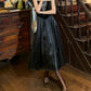 Retro 90s Prom Dress Black A Line Strapless Gala Gown Formal Evening Dress 18th Birthday Party Dress    D5223