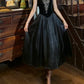 Retro 90s Prom Dress Black A Line Strapless Gala Gown Formal Evening Dress 18th Birthday Party Dress    D5223