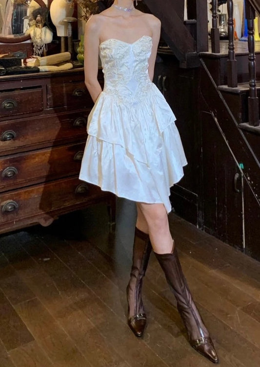 Pretty Homecoming Dress Sweetheart Pleated Short Prom Dress Back to School Outfits Graduation Dress  D5232