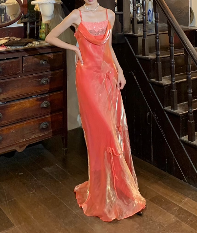 Stunning Prom Dress Spaghetti Straps Gala Gown Evening Dress    D5261