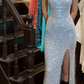 Glänzendes Ballkleid mit herzförmigem Pailletten-Meerjungfrauen-Abendkleid, Galakleid, Geburtstagspartykleid, D3415