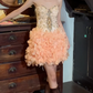 Glänzendes Ballkleid mit herzförmigem Pailletten-Meerjungfrauen-Abendkleid, Galakleid, Geburtstagspartykleid, D3415