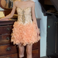 Glänzendes Ballkleid mit herzförmigem Pailletten-Meerjungfrauen-Abendkleid, Galakleid, Geburtstagspartykleid, D3415