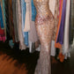 Shiny 90s Prom Dress Sweetheart Sheath Gala Gown Evening Dress    D5280
