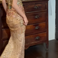 Shiny 90s Prom Dress Sweetheart Sheath Gala Gown Evening Dress    D5280