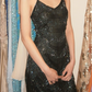 Glänzendes Ballkleid mit herzförmigem Pailletten-Meerjungfrauen-Abendkleid, Galakleid, Geburtstagspartykleid, D3415