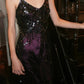 Vintage 90s Prom Dress Spaghetti Straps Sequins Mermaid Gala Gown Evening Dress    D5282