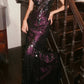Vintage 90s Prom Dress Spaghetti Straps Sequins Mermaid Gala Gown Evening Dress    D5282