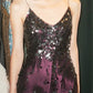 Vintage 90s Prom Dress Spaghetti Straps Sequins Mermaid Gala Gown Evening Dress    D5282