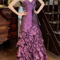 Glänzendes Ballkleid mit herzförmigem Pailletten-Meerjungfrauen-Abendkleid, Galakleid, Geburtstagspartykleid, D3415
