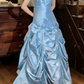 Elegant Prom Dress A Line Satin Sweetheart Pleated Gala Gown Evening Dress  D5294