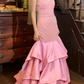 Beauty 90s Prom Dress Light Pink Sweetheart Mermaid Birthday Party Dress Gala Gown Evening Dress  D5298