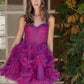 Fashionable Homecoming Dress Sweetheart A-Line Tulle Cascade Back to School Outfits Party Dress D7850